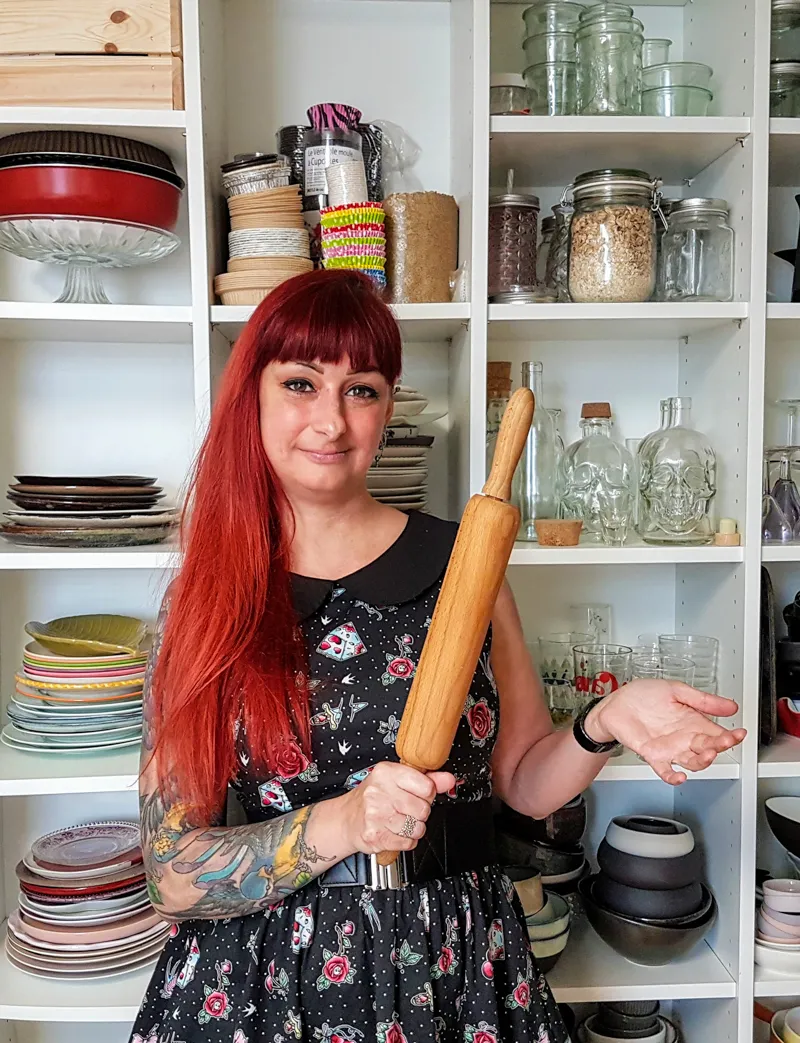 Sandra in the kitchen.